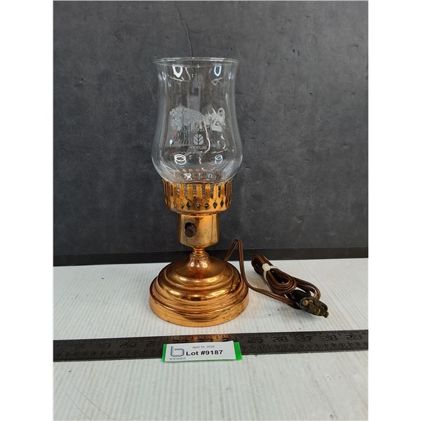 Vintage "New Holland" Tractor Company Brass Electric Table Lamp - Tested -Pick Up Preffered