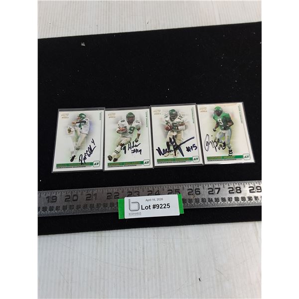 (4) Pacific 2003 CFL Autographed Roughrider Cards - Unauthenticated