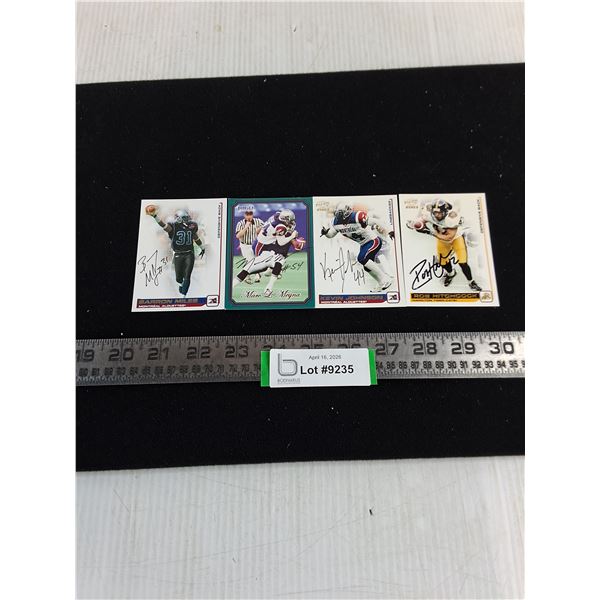(4) CFL Autographed Collector Cards - Unauthenticated