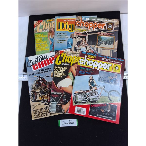 (6) Magazines-Digger, Choppers, Custom Chopper