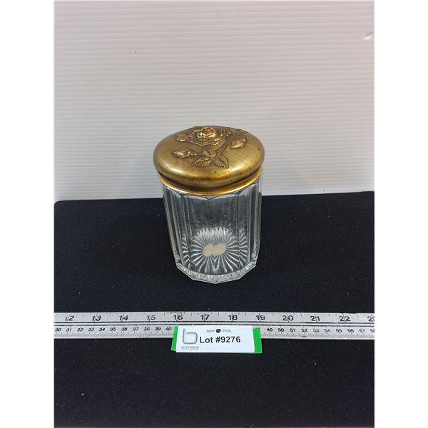 Decorative Lidded Glass Container