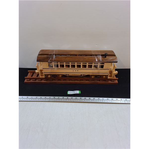 Wooden CPR Train Car Model