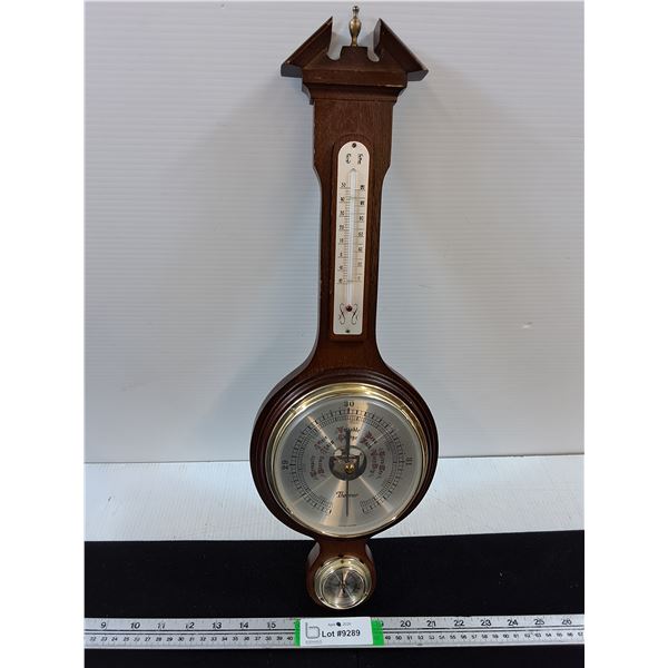Vintage Banjo Style Wooden Weather Station - PICK UP