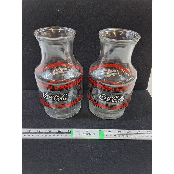 (2) Vintage 1970's Coca-Cola Carafes
