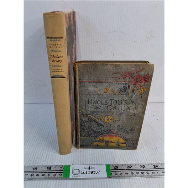 Vintage Copies of "Madame Bovary" and "Uncle Tom's Cabin"