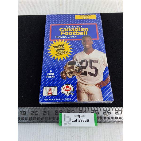 Sealed Box of All World 1991 CFL Collector Cards