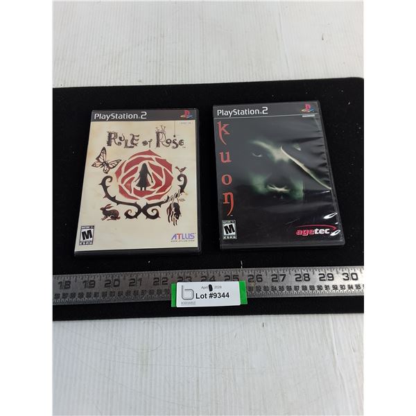 (2) Sony PS2 Video Games (Rule of Rose & Kuon) - Unauthenticated