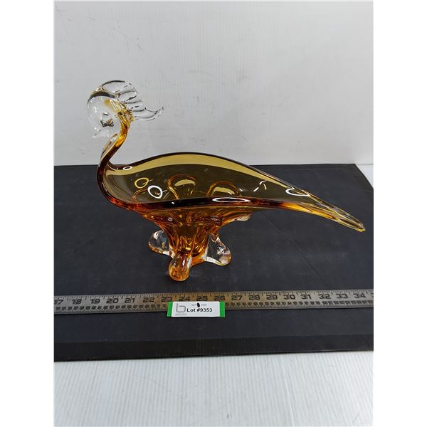 Vintage Chalet Amber Glass "Bird-Shaped" Bowl - PICK UP ONLY