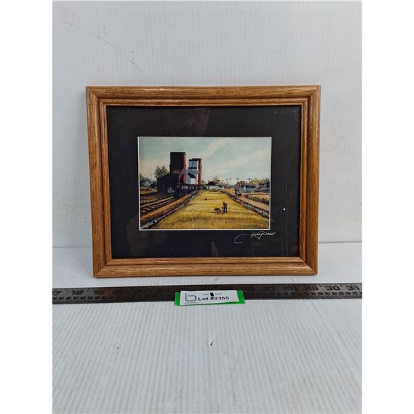 Wood Framed 10" x 12" Prairie Scene Print by Jerry Doell