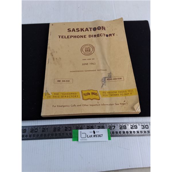 1963 Saskatoon Telephone Directory