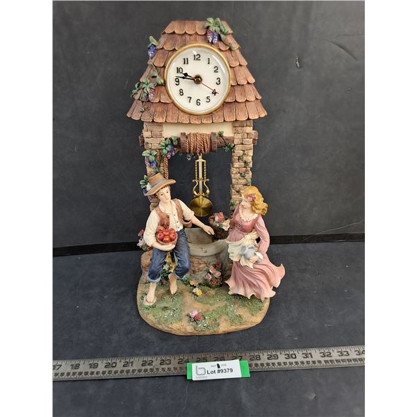 Vintage Montefiori Figural Mantle Pendulum Clock - Working - 17" High
