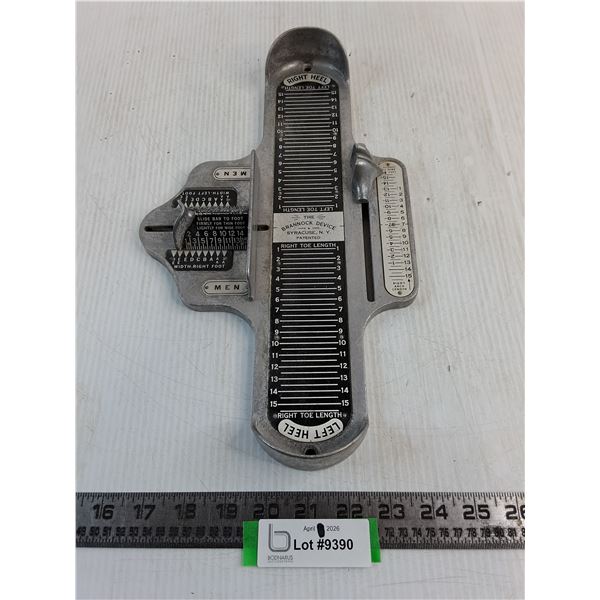 Vintage Brannock Device Foot-Sizer for Men