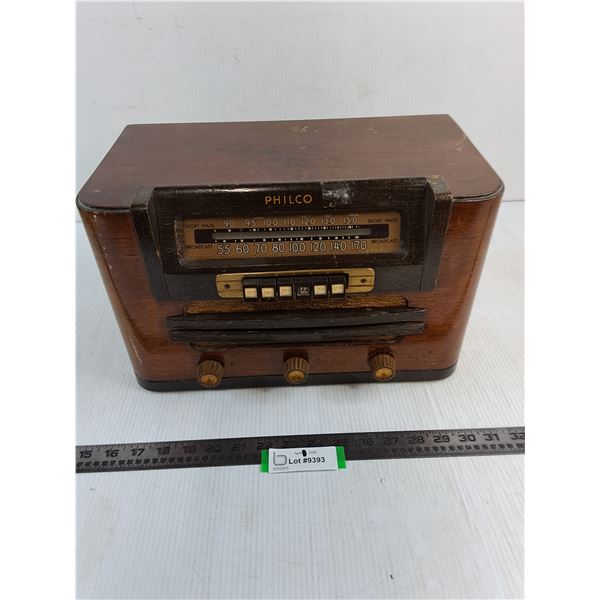 Vintage Wooden Philco Tube Radio - Untested