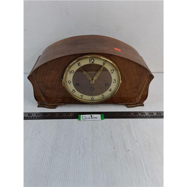 Vintage Wooden Solar Mantle Clock - Untested