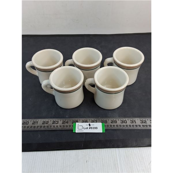 Set of 5 Vintage Syracuse Ceramic Coffee Mugs