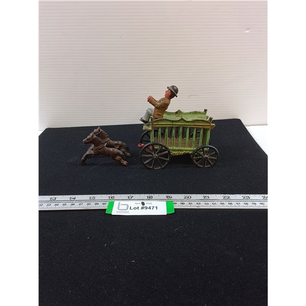 Cast Iron Horse-drawn Circus Wagon