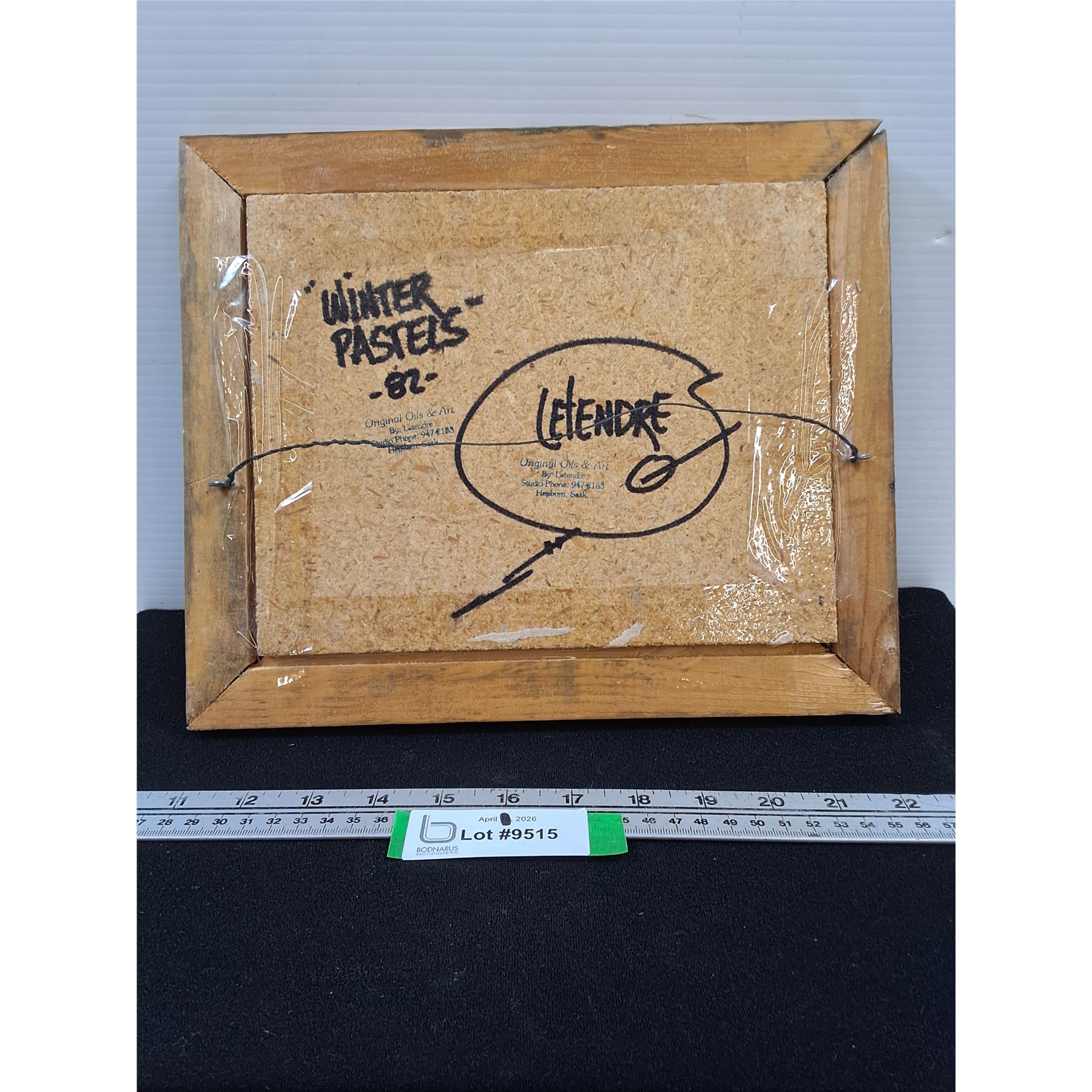 Letendre Painting in Wood Frame, 10x12.5