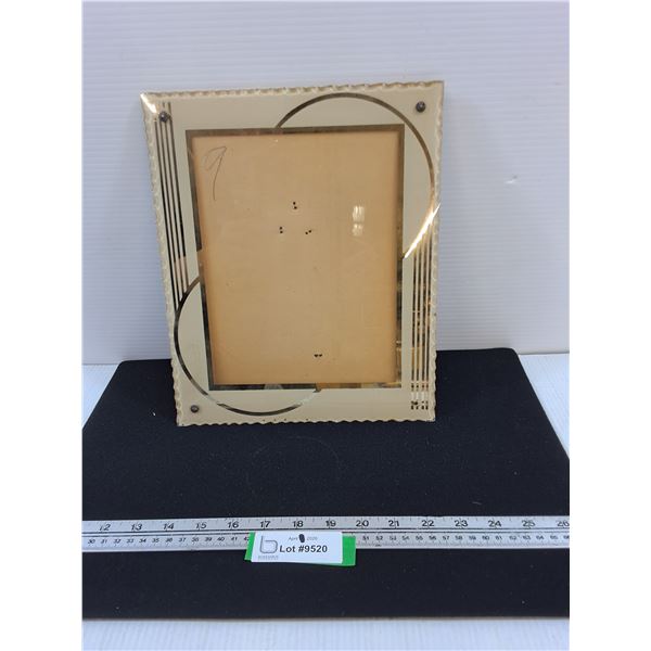 Art Deco Picture Frame-missing a screw, damage to back,10x12"