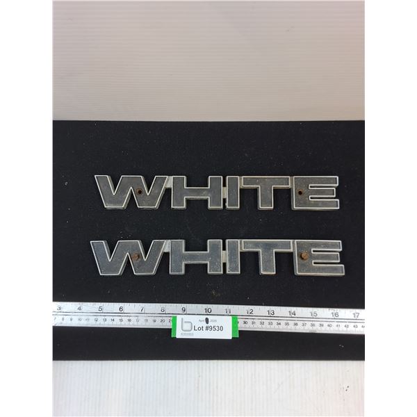 (2) White Motor Company Truck Emblems-12.5" long