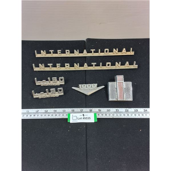 (2) International, (2) L-150, IH, 1000 Series Vehicle Emblems -longest 14"