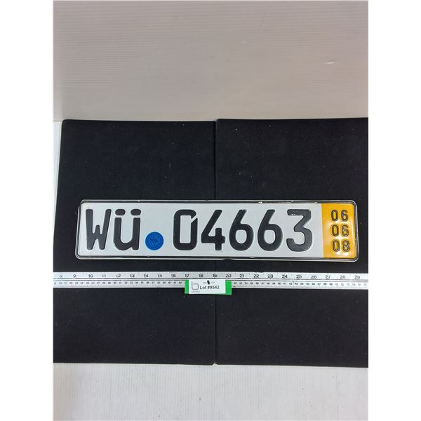 German Vehicle Plate-20.5x4.5"