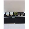 Image 1 : (6) Milk Glass Custard Cups, (3) Glasses