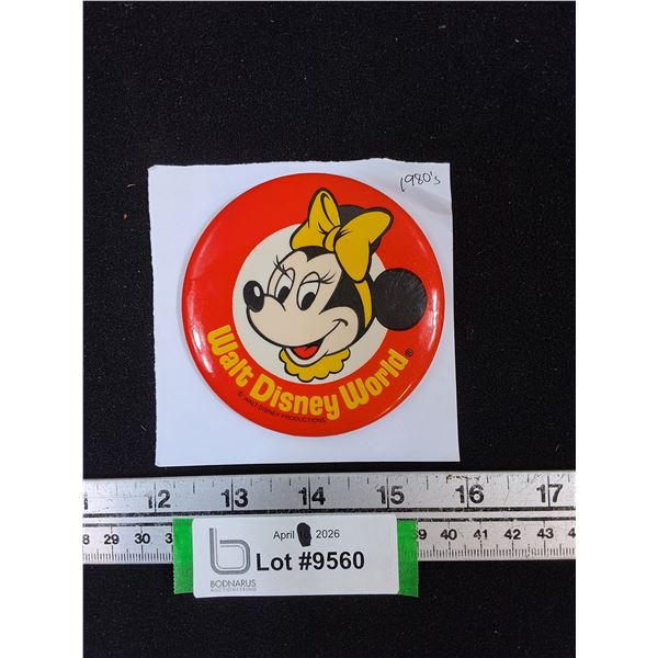 Walt Disney World Minnie Mouse Pinback Button
