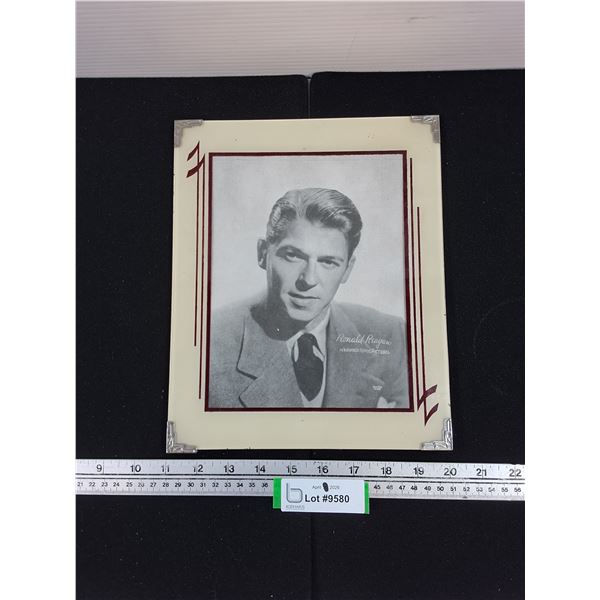 Art Deco Framed Photo of Ronald Reagan