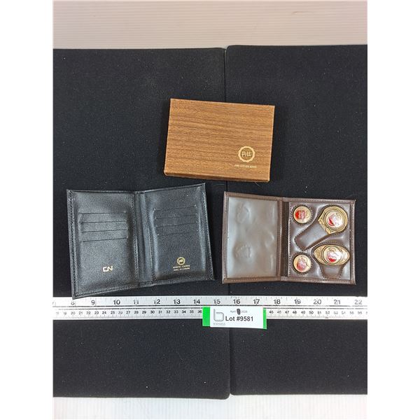 Pitt Leather CN Wallet, Canadian Pacific Golf Accessories in Faux Leather Folding Pouch