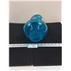 Image 4 : Antique Fenton Blue Art Glass Pitcher 12" tall