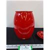 Image 4 : Red Bartlett Collins Cookie Jar 10" tall