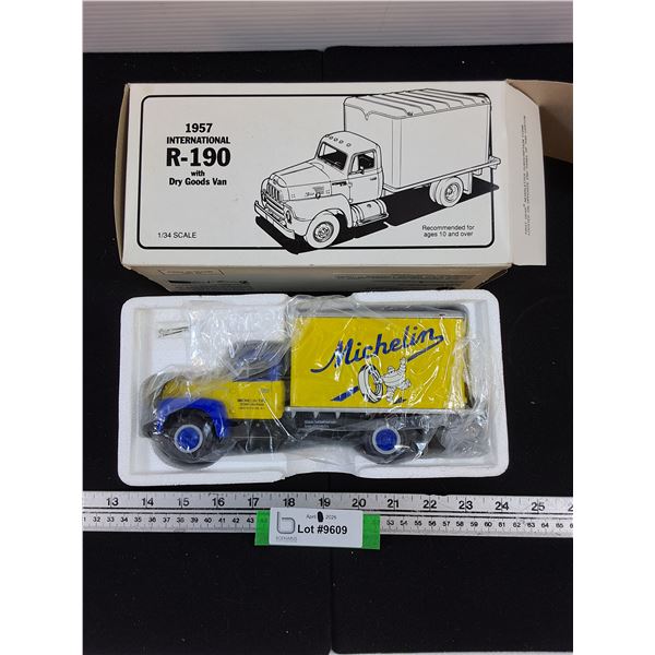 1/34 Scale 1957 International R-190 Michelin Dry Goods Van Die Cast