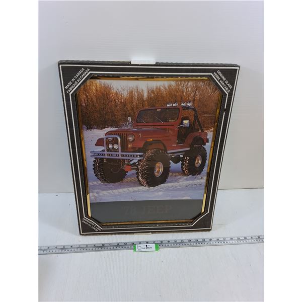 Framed 78 Jeep Artwork 16x20" frame, Pickup Preferred