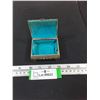 Image 2 : Queen Ann Style Silver-Plated Teal Trinket Box