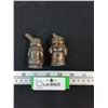 Image 4 : (2) Metal Souvenir Manitoba Native American Shakers