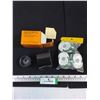 Image 2 : Kamero Auto-Tele Converter Camera Lens, (3) Roughrider Salt & Pepper Shakers