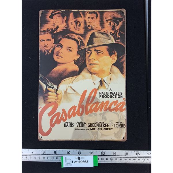 Tin Casablanca Wall Art-8x12"