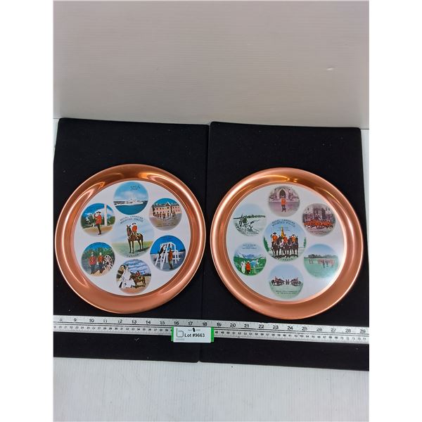 (2) RCMP Souvenir Plates 11" dia