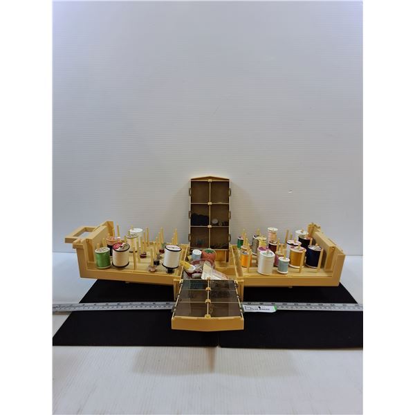 Plastic Sewing Box with Contents