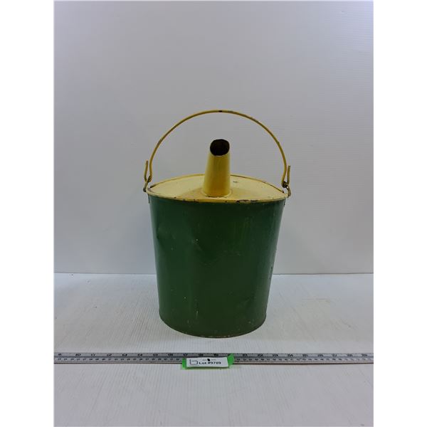Metal painted water can- holes in bottom