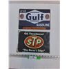 Image 1 : (2) New Tin Signs - Gulf & STP, 8x12"
