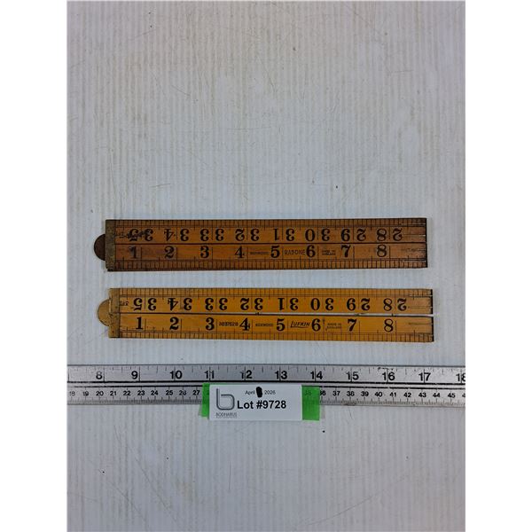 (2) Expandable Yard sticks-Lufkin, Rabone