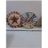 Image 1 : Texaco Sign and Battery Operated License Plate Clock 11-12" dia