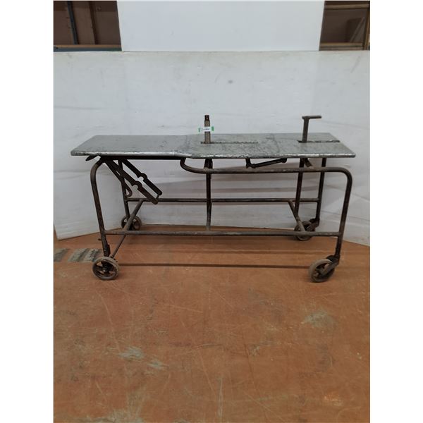 * Moose Jaw Union Hospital 1962 Morgue Trolley - 58x20x37" - CANNOT SHIP