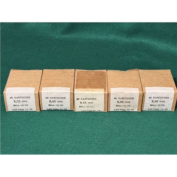 5.56mm 55gr Factory Ammunition