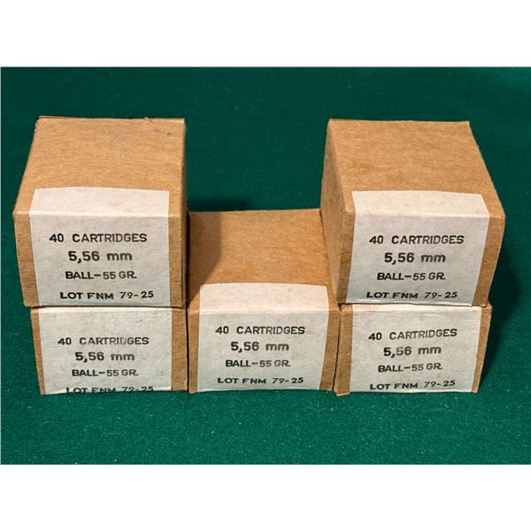 5.56mm 55gr Factory Ammunition