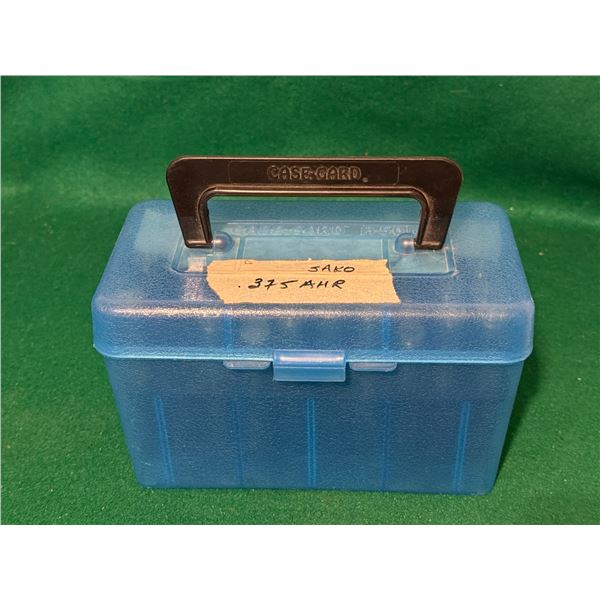 .375 H&H Mag Reloaded Ammo and Brass in Case
