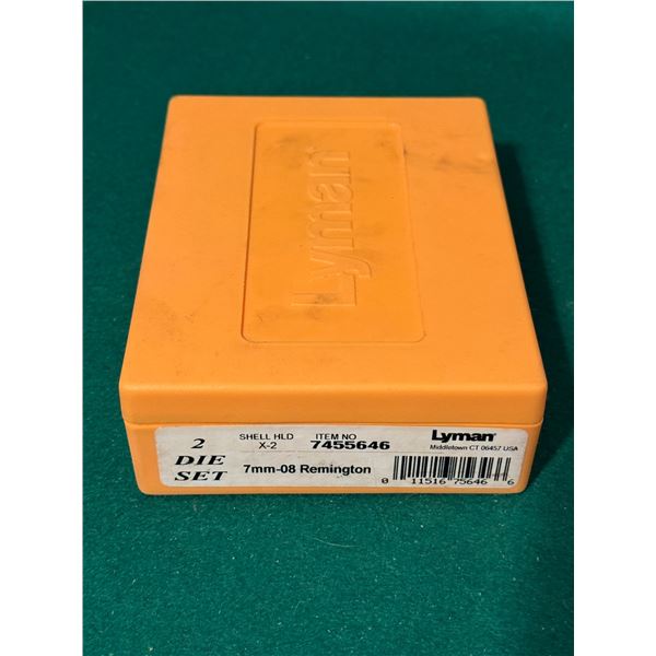 7mm-08 Remington Lyman Die Set with Instructions