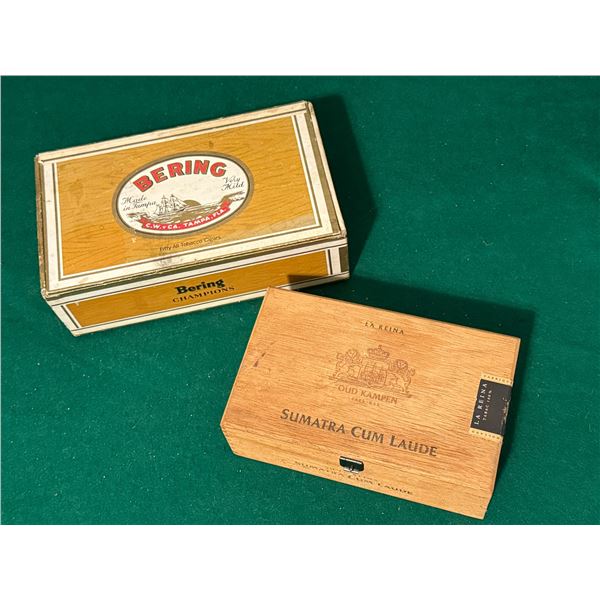 Collectible Bering Champions & Oud Kampen Sumatra Cum Laude Cigar Boxes