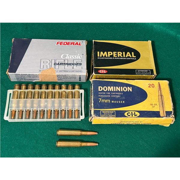 7mm Mauser Factory Ammo and Brass Lot
